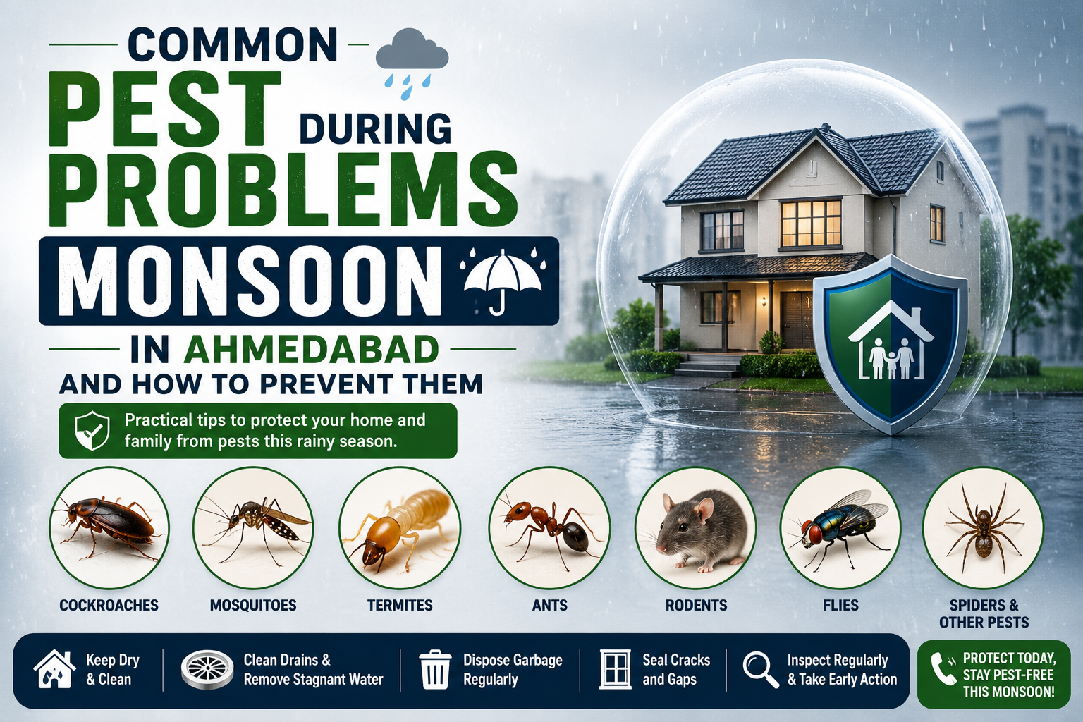 Common Monsoon Pest Problems in Ahmedabad & Prevention Tips